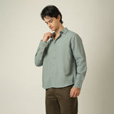 Bayside Set of 2 -  Relaxed Fit Linen Blend Shirt & Relaxed Fit Cotton Chinos  Agave Green & Olive