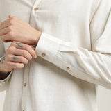 Bayside Set of 2 - Relaxed Fit Linen Blend Shirt & Relaxed Fit Cotton Chinos – Beige & Navy Blue