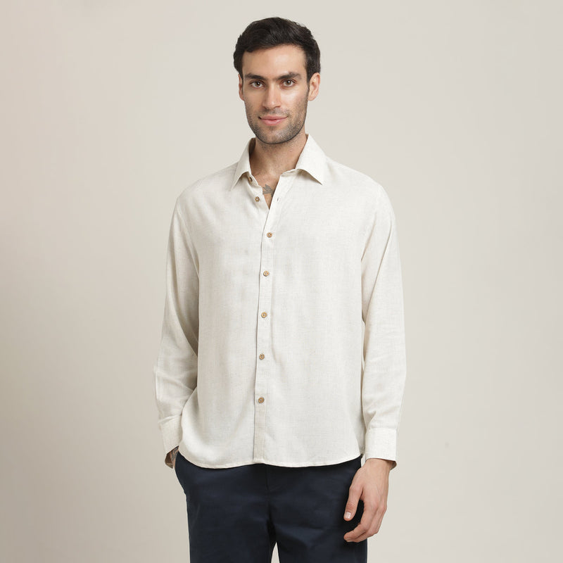 Bayside Set of 2 - Relaxed Fit Linen Blend Shirt & Relaxed Fit Cotton Chinos – Beige & Navy Blue