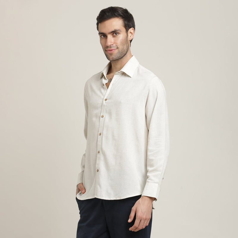 Bayside Shirt - Relaxed Fit - Linen Blend - Beige