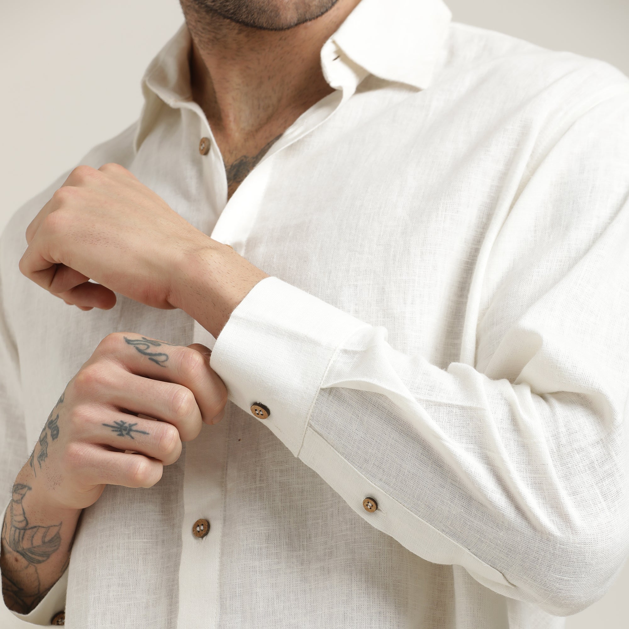 Bayside Shirt - Relaxed Fit - Linen Blend - Off White