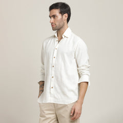 Bayside Shirt - Relaxed Fit - Linen Blend - Off White