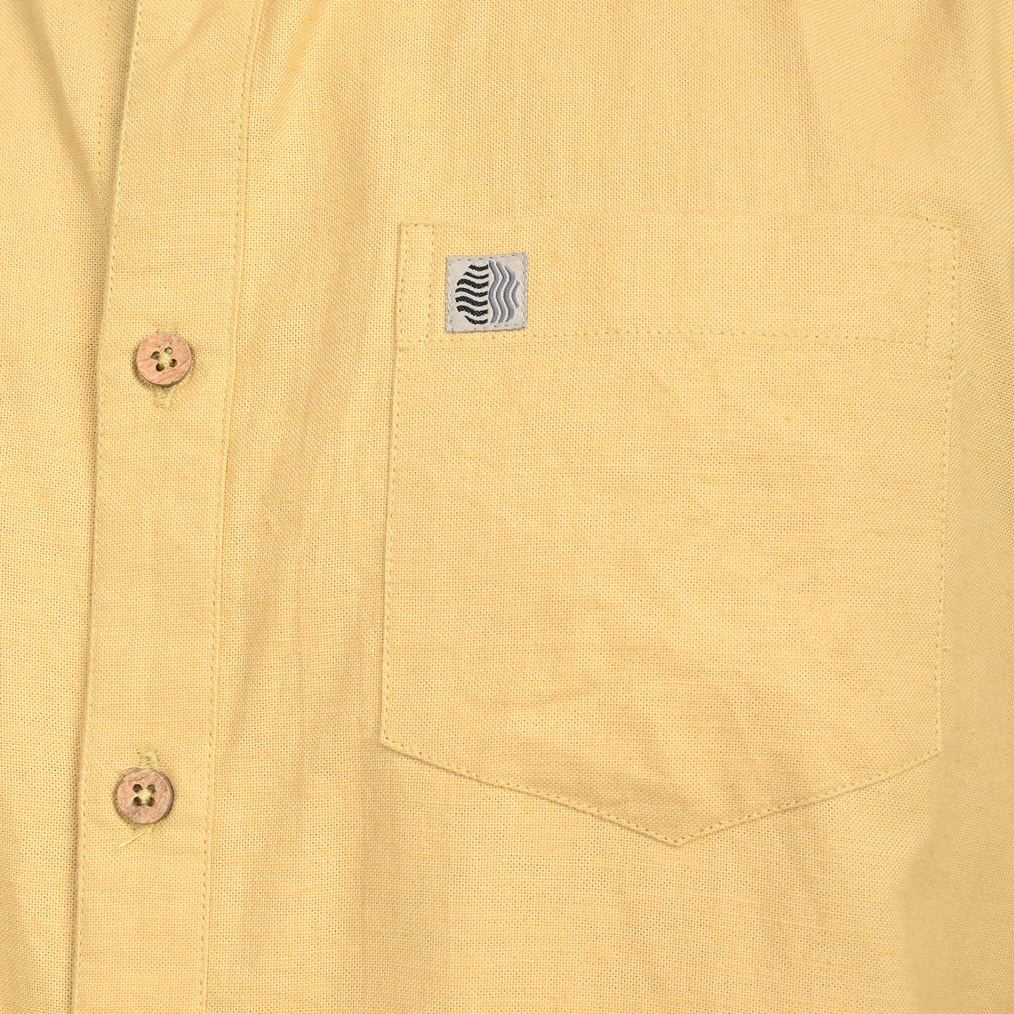 Hugh Button Down Shirt - Regular Fit - Cotton Linen - Butter Yellow