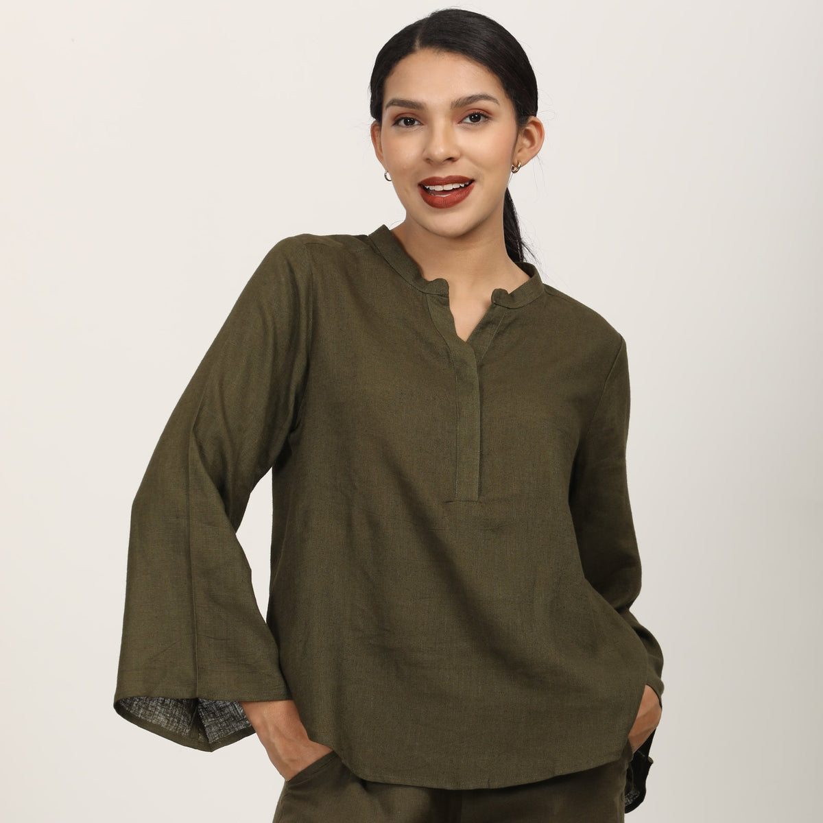 Sylvia Tunic - Olive Green