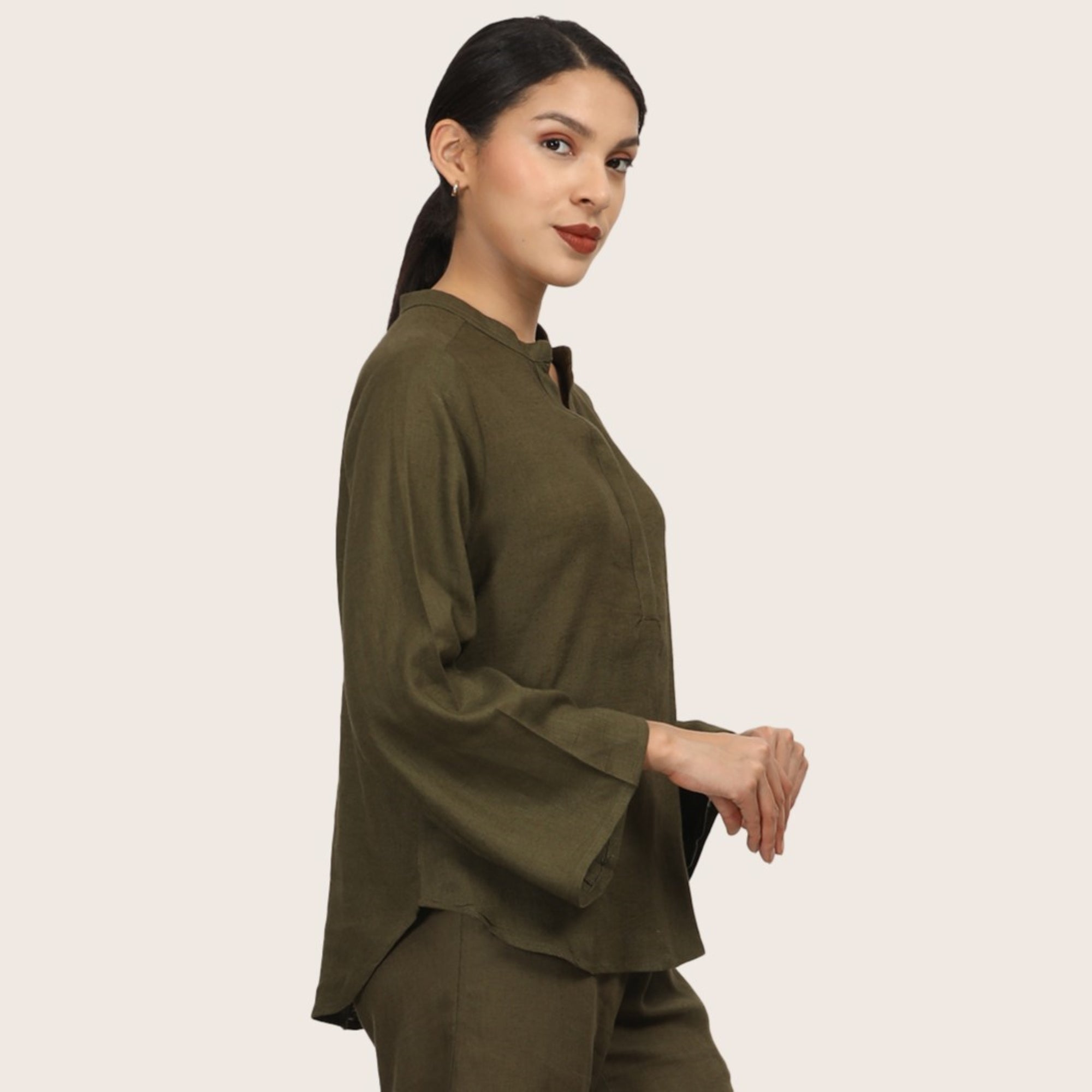 Sylvia Tunic - Olive Green