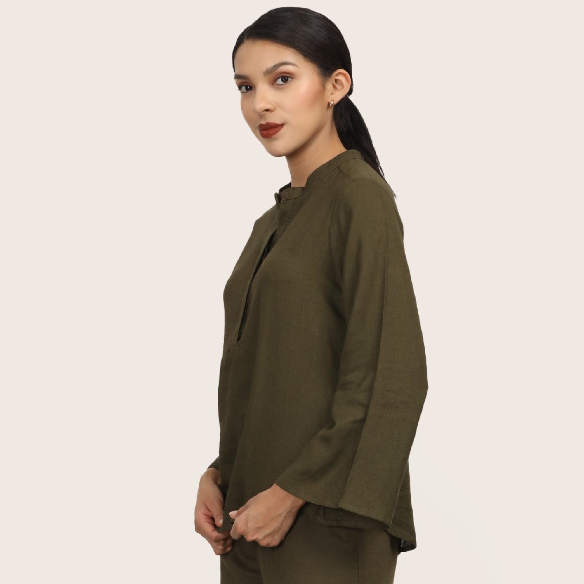 Sylvia Tunic - Olive Green