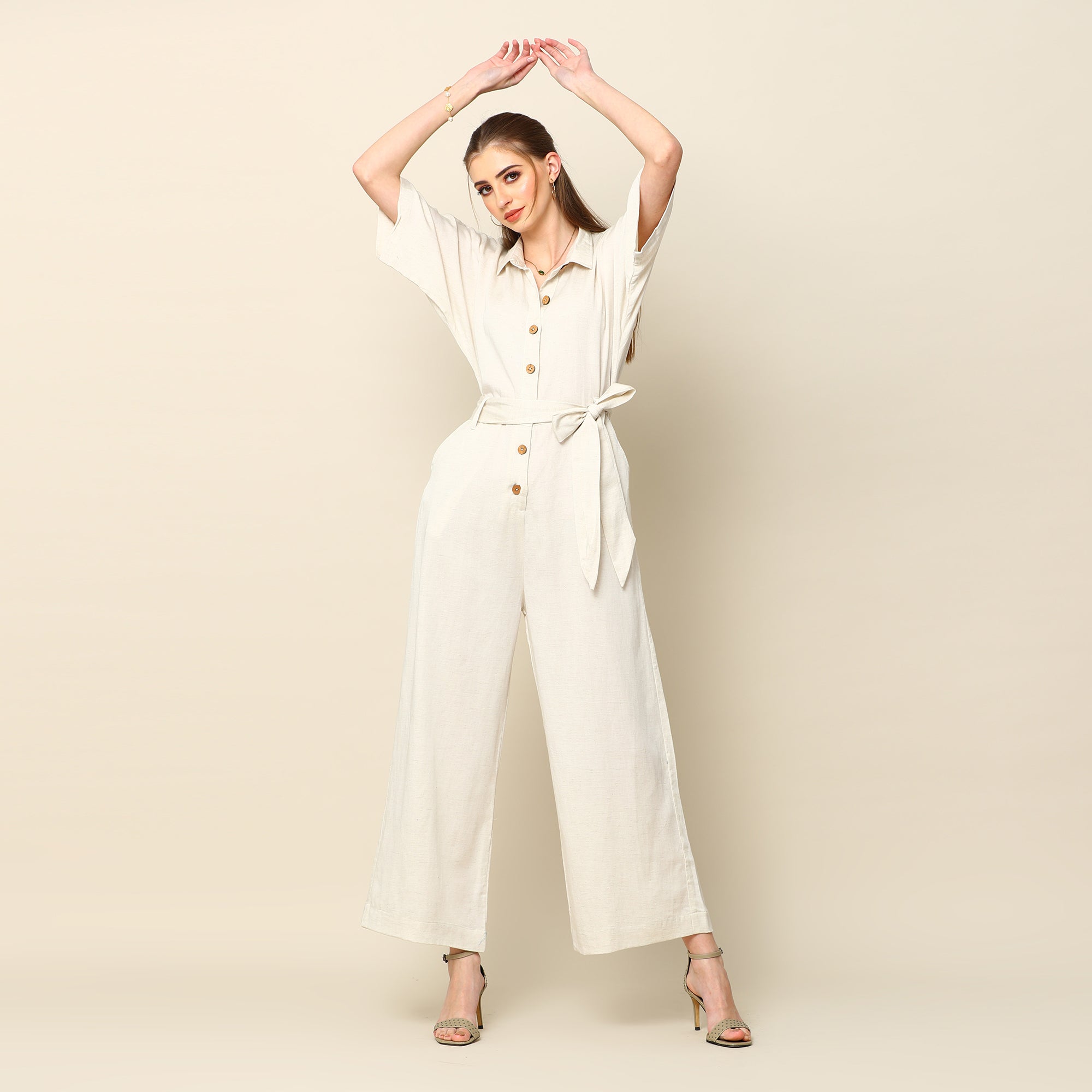 Manhattan Jumpsuit - Ecru