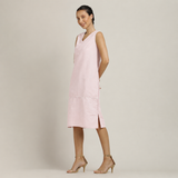Jackie Dress & Jacket Set - Pastel Pink With Ecru Edging