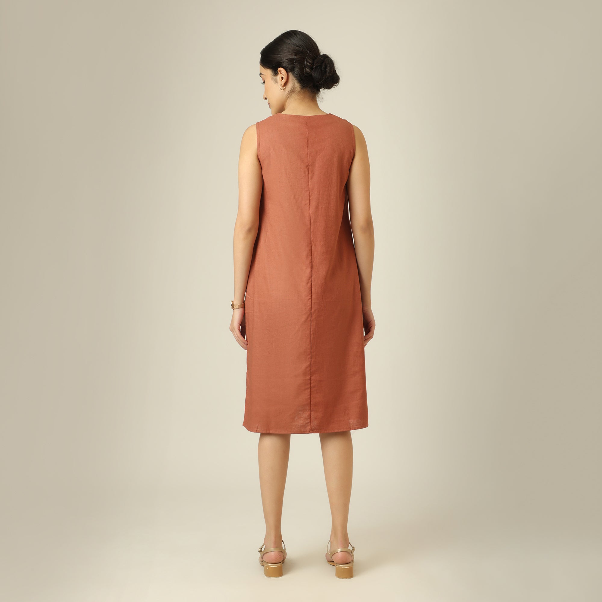 Jackie Dress - Terracotta Brown