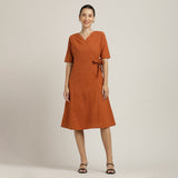 Wrap Dress - Autumn Rust