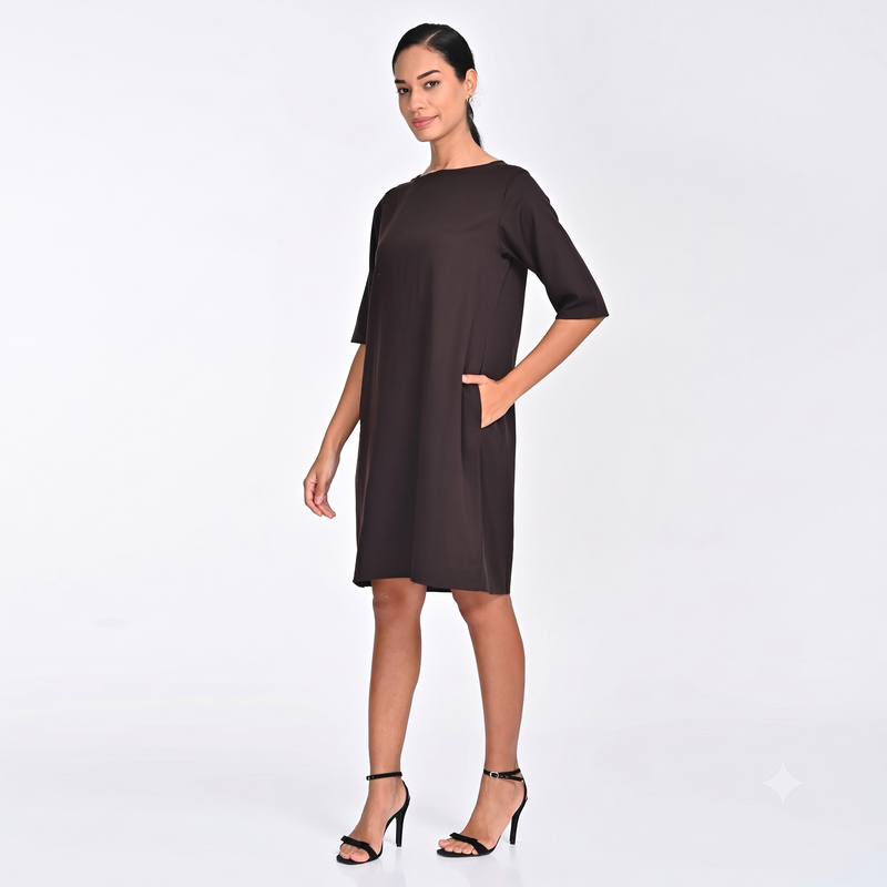 Sack Dress - Coffee