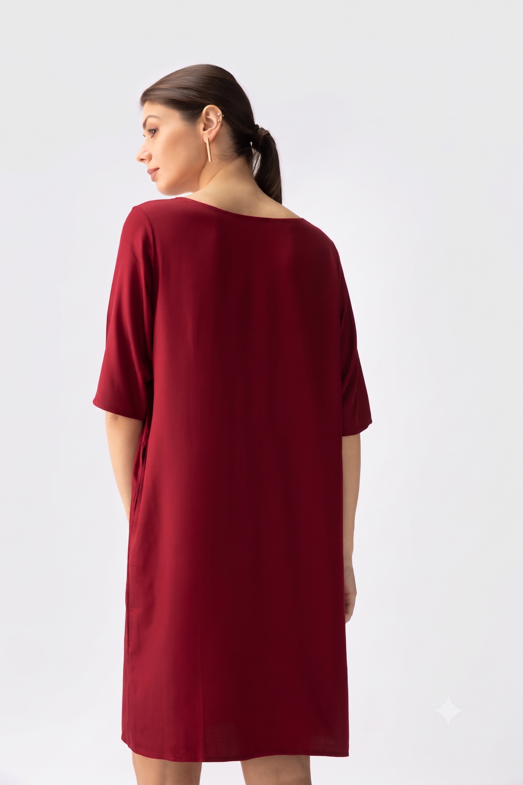 Sack Dress - Maroon