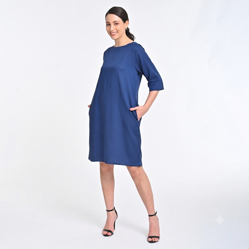 Sack Dress - Navy