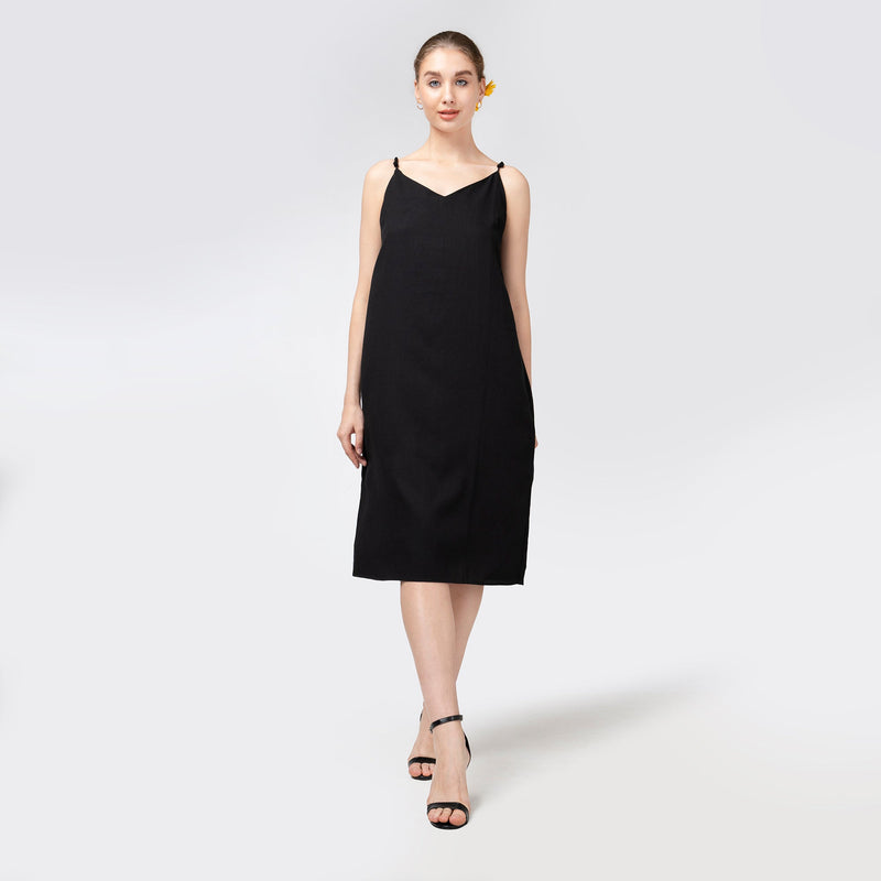 Fleur Set Of 2 - Overlay & Dress - Olive & Black