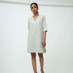 Sack V Dress - Cloud grey
