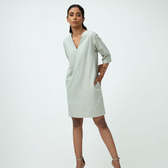 Sack V Dress - Cloud grey