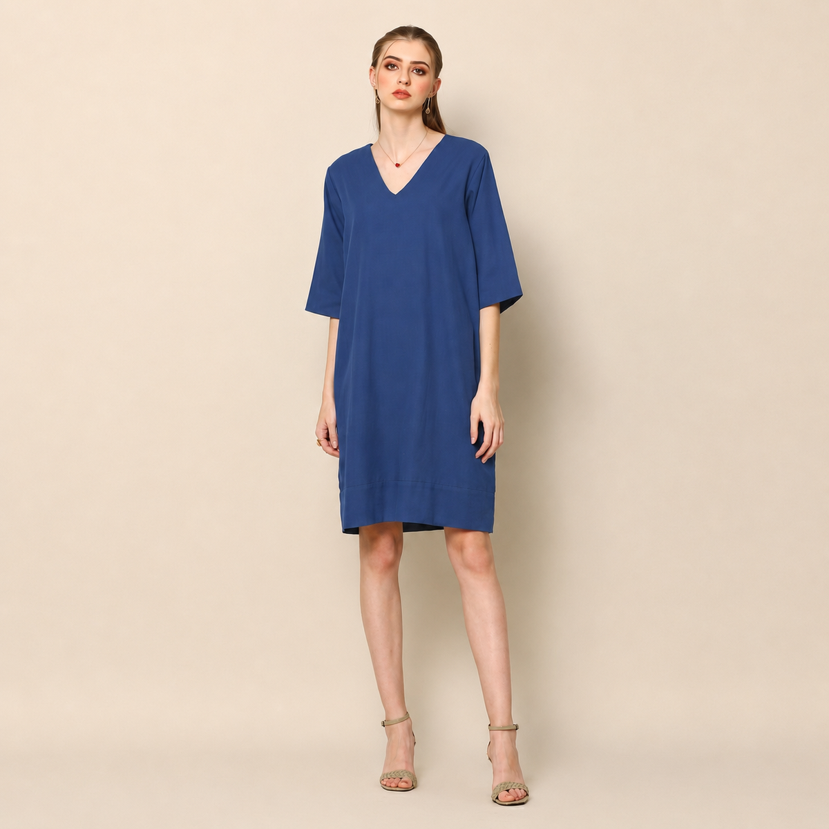 Sack V Dress - Indigo