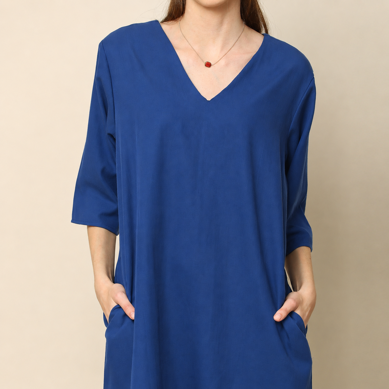 Sack V Dress - Indigo