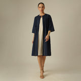 Willow Set Of 2 - Pintuck Overlay & Dress - Navy & Beige