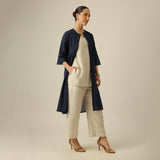 Willow Set of 3 - Overlay, Top & Pants - Navy & Beige