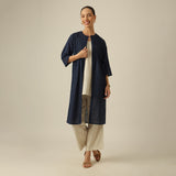 Willow Set of 3 - Overlay, Top & Pants - Navy & Beige