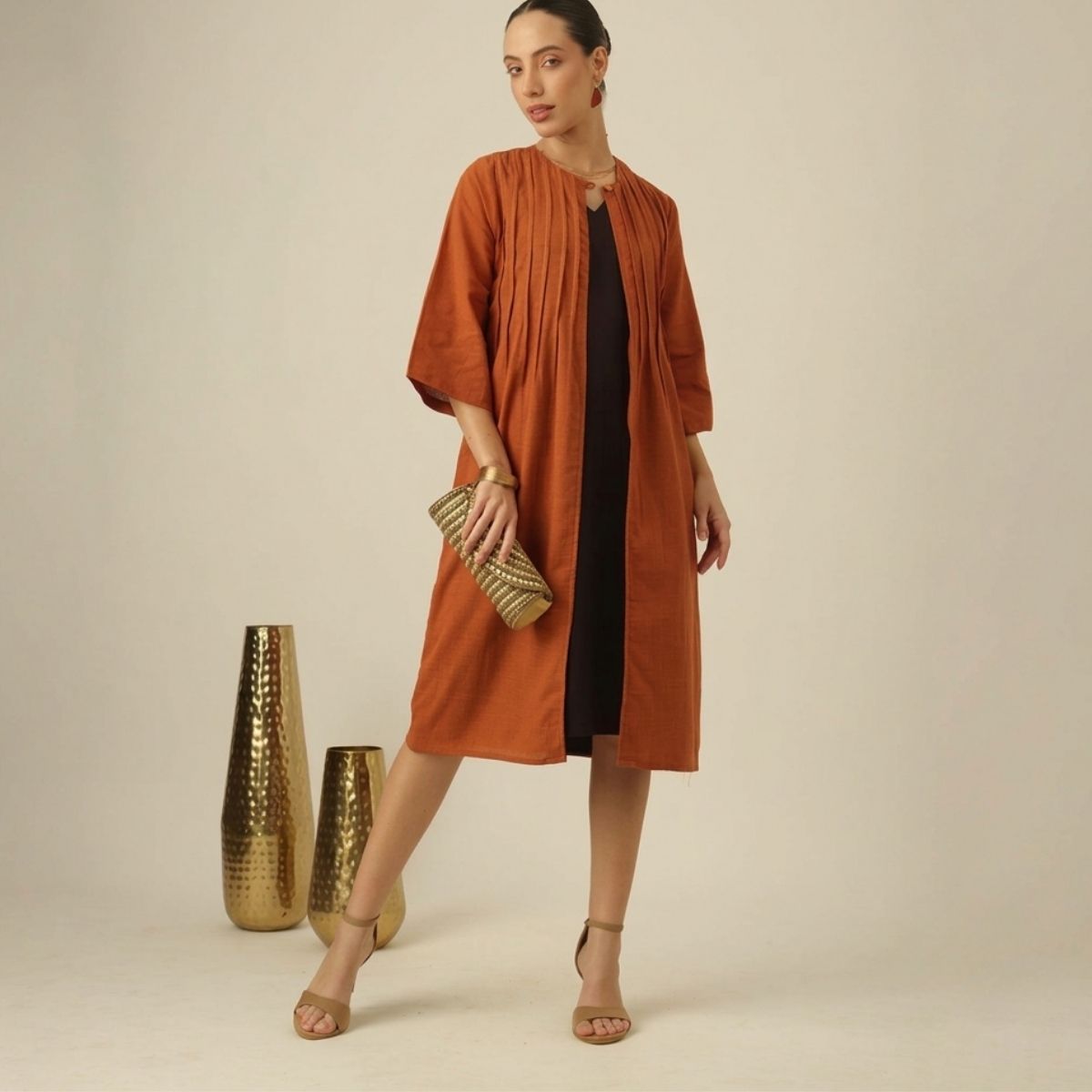 Willow Pintuck Overlay - Autumn Rust