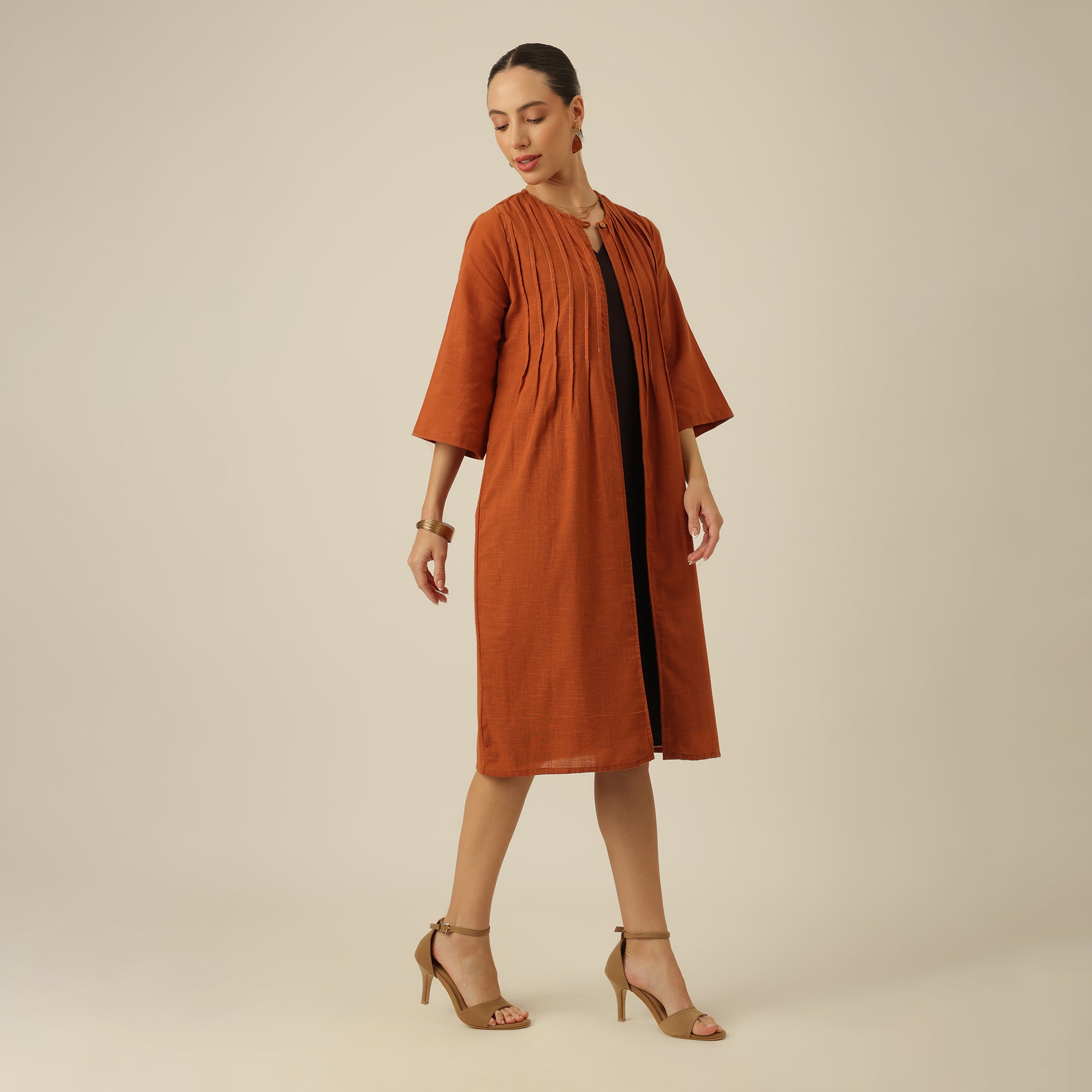 Willow Pintuck Overlay - Autumn Rust
