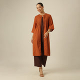 Willow Set of 3 - Overlay, Top & Pants - Autumn Rust & Coffee