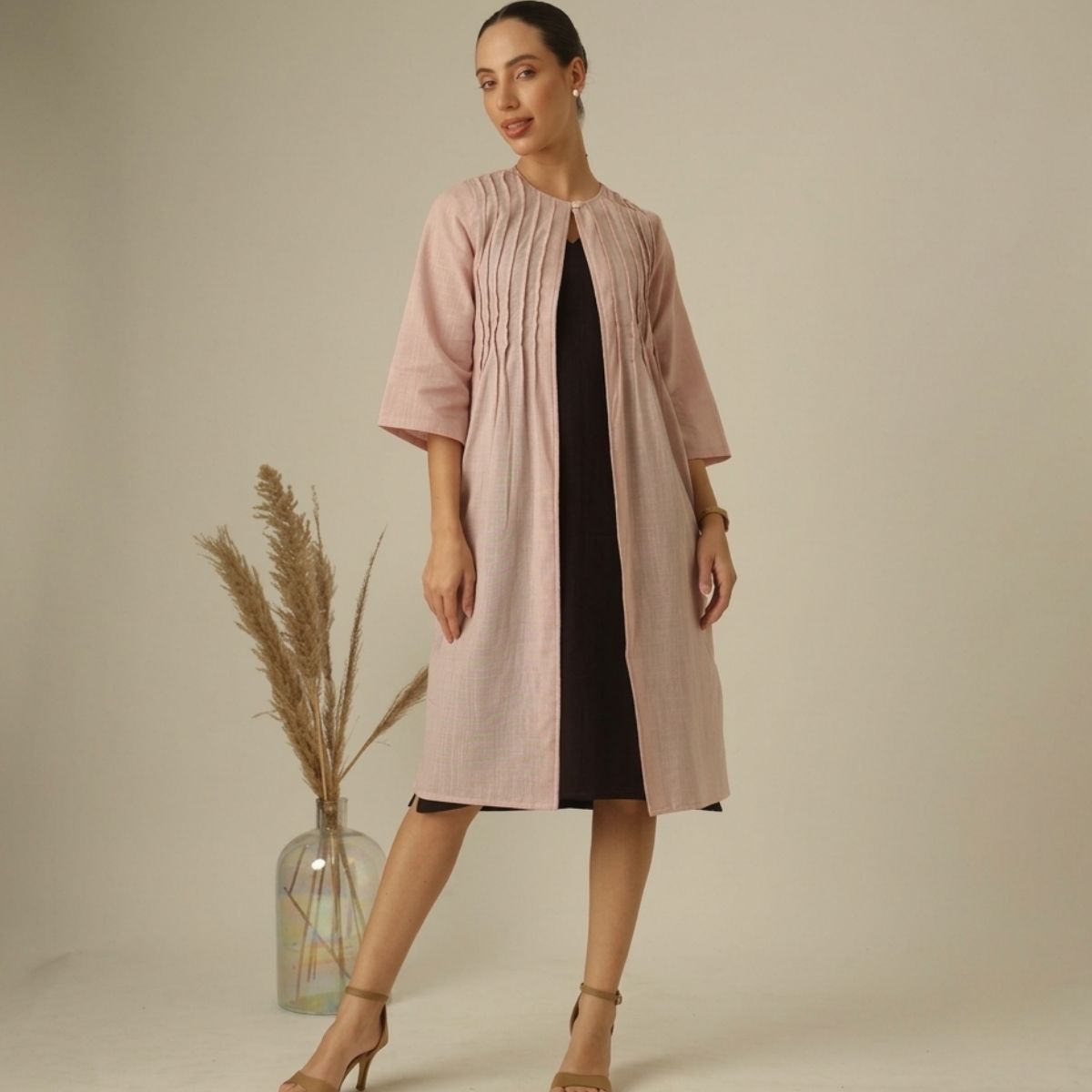 Willow Pintuck Overlay - Pink