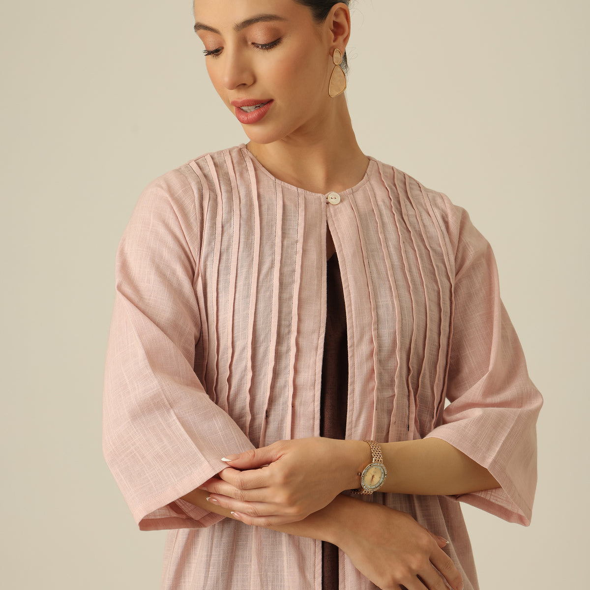Willow Pintuck Overlay - Pink