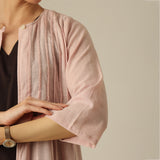 Willow Set Of 2 - Pintuck Overlay & Dress - Pink & Coffee Brown