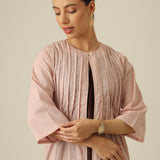 Willow Set of 3 - Overlay, Top & Pants - Pink & Coffee