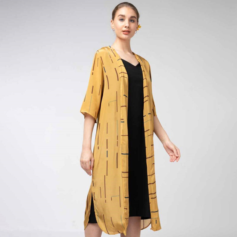 Fleur Set Of 2 - Mustard Cedar Print & Black - Limited Edition