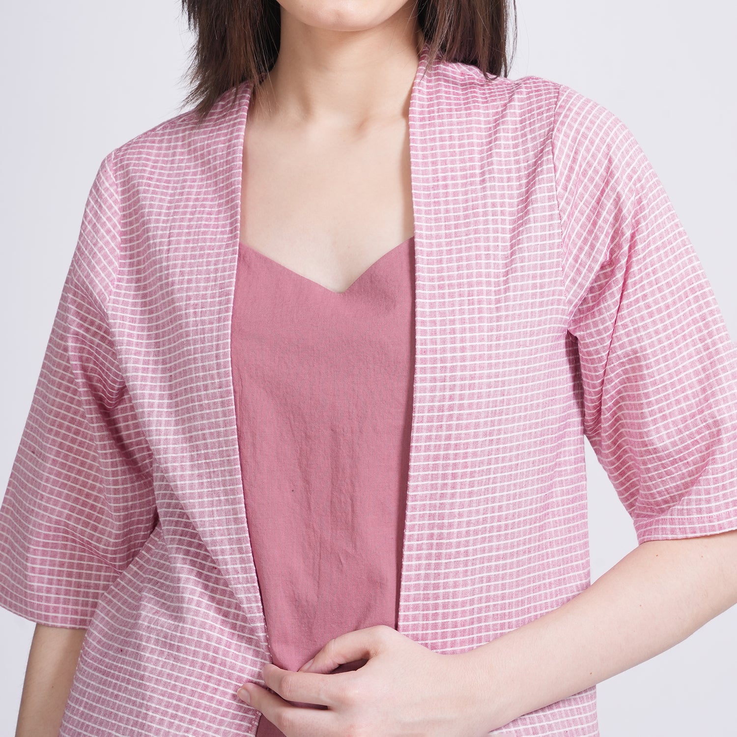 Long Overlay - Pastel Pink Check - Limited Edition