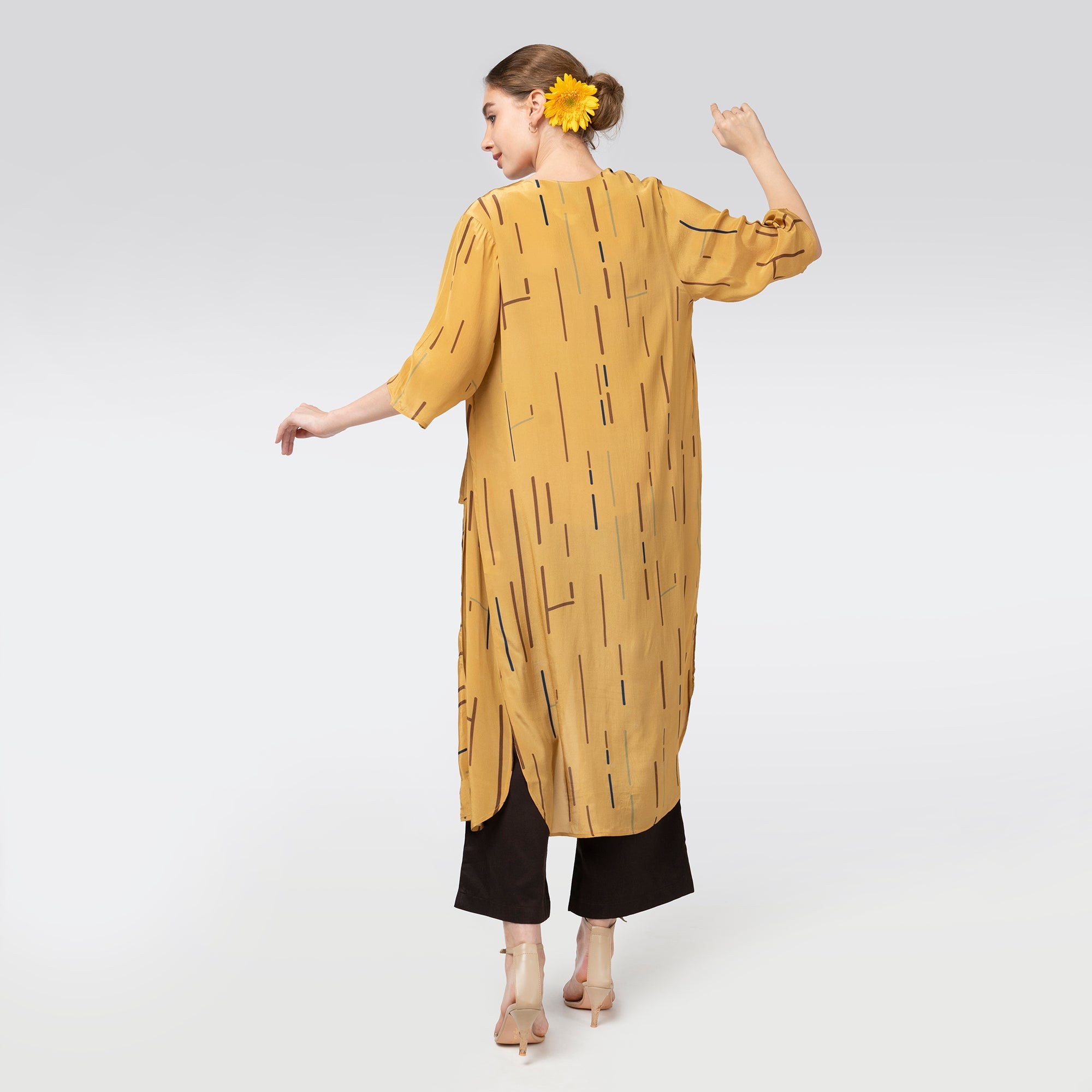 Long Overlay - Mustard Cedar Print - Limited Edition