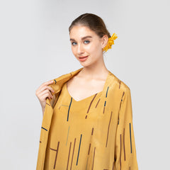 Long Overlay - Mustard Cedar Print - Limited Edition