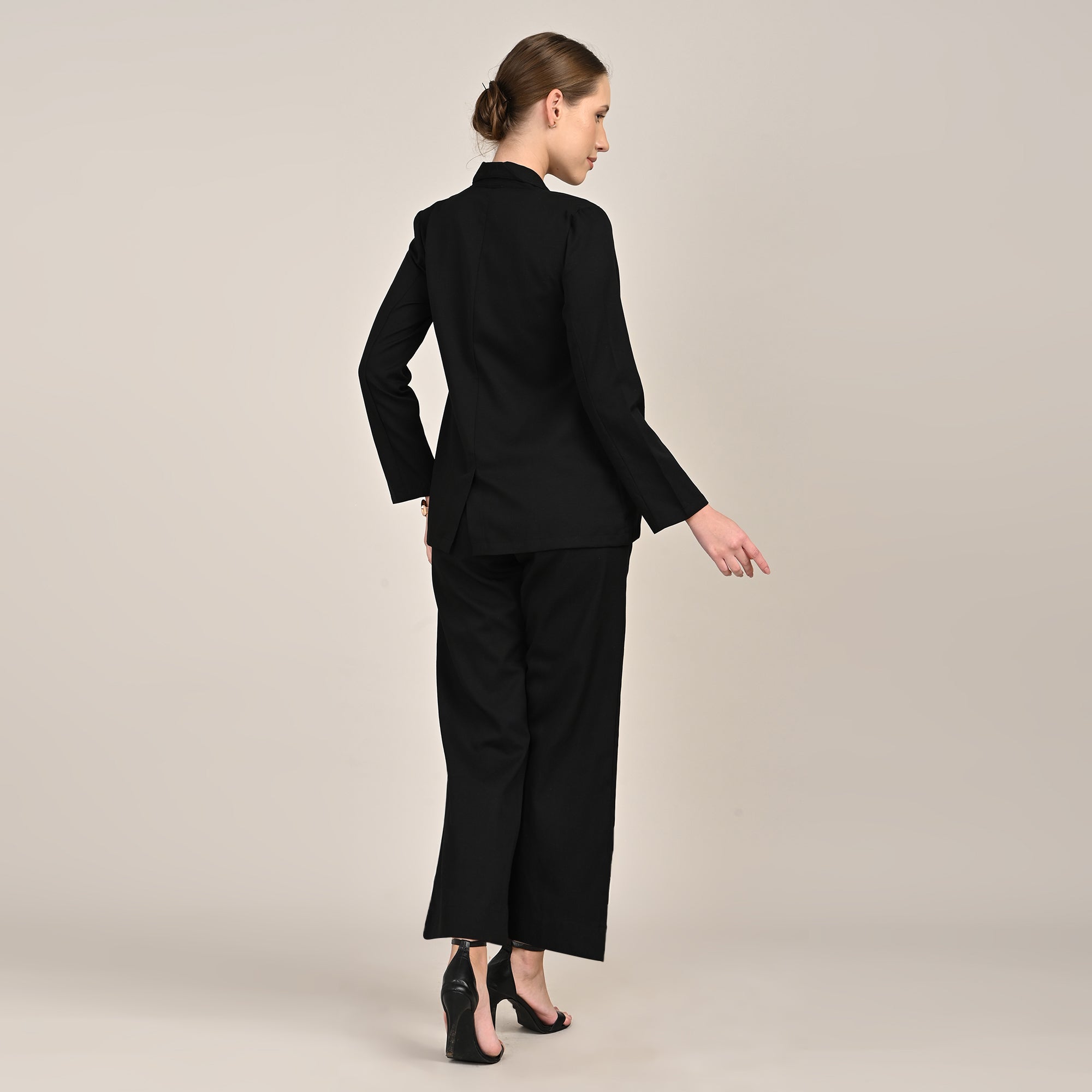 Donna Set of 3 - Long Shirt, Inner & Pants - Black & Maroon