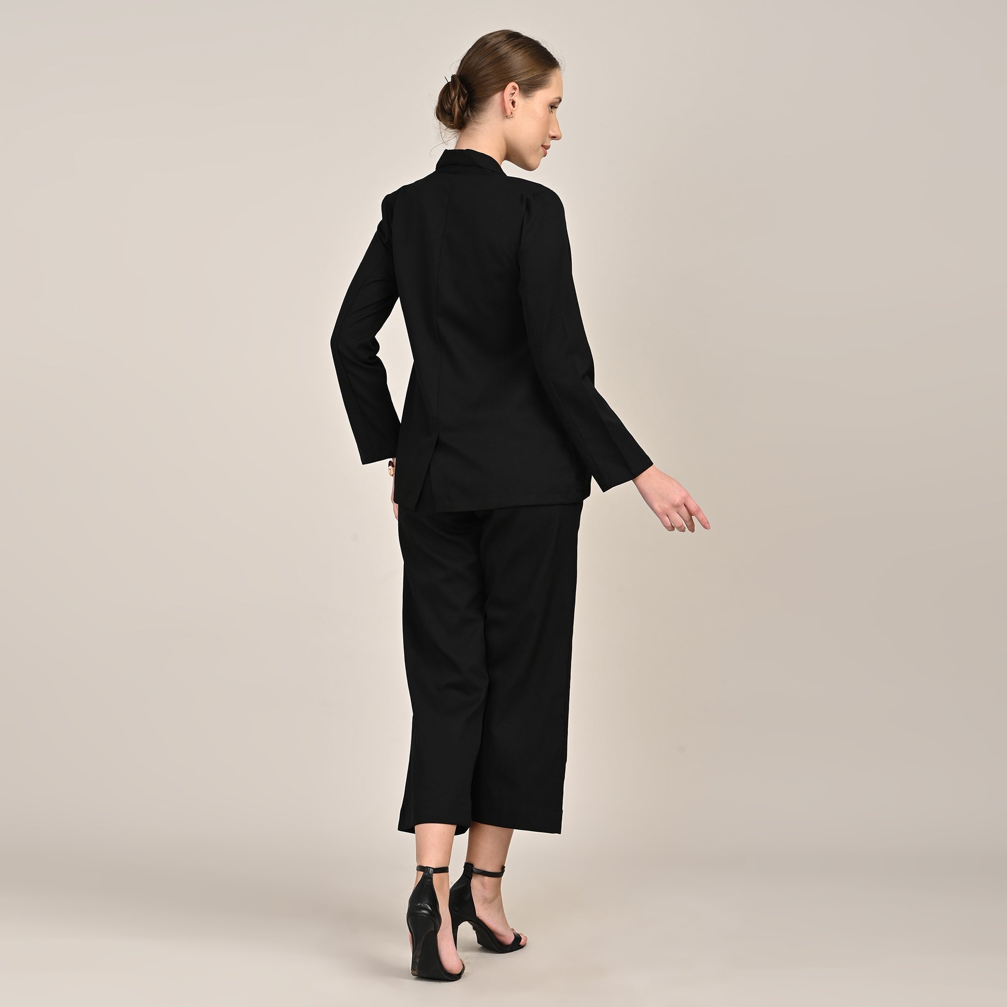 Donna Set of 3 - Long Shirt, Inner & Pants - Black & Maroon