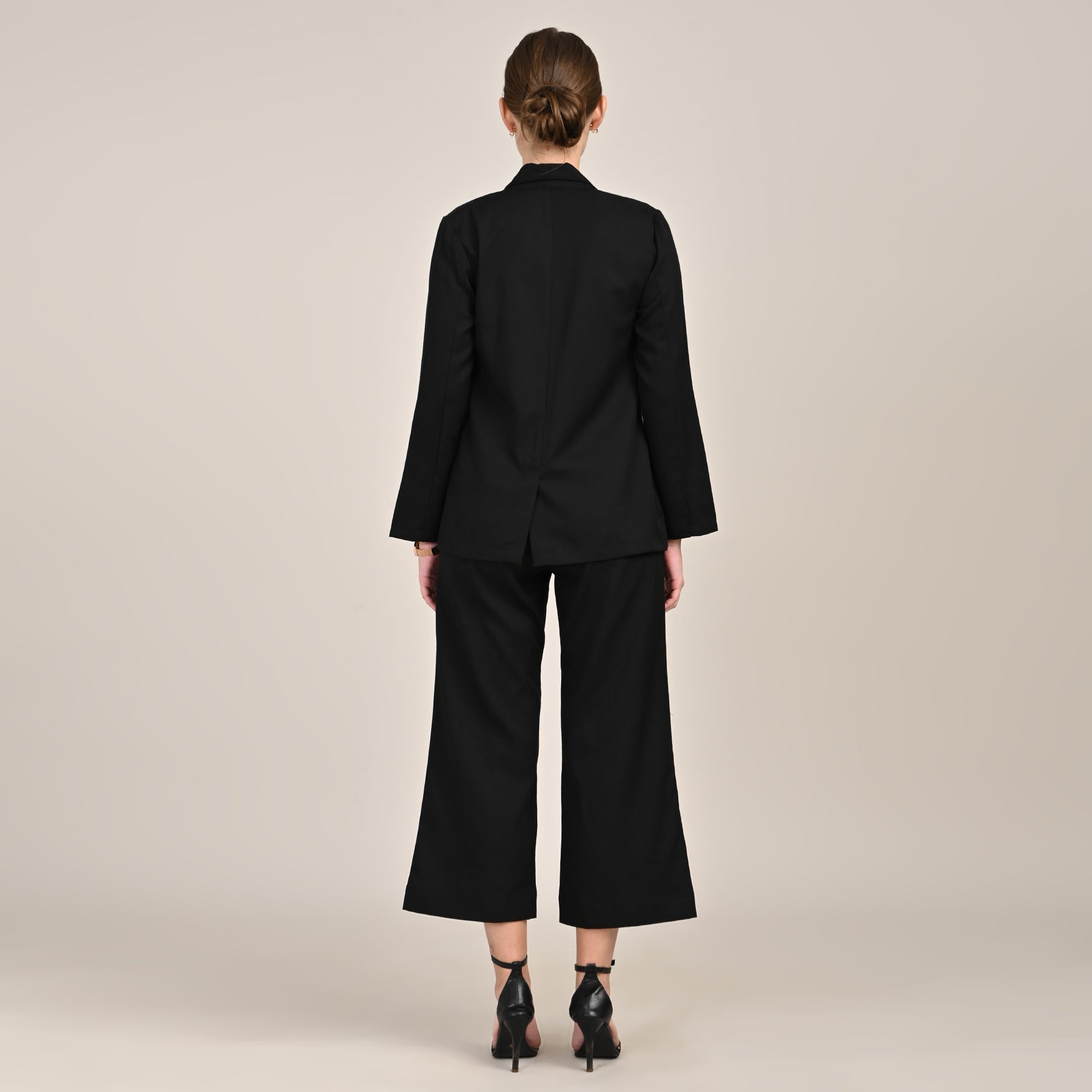 Donna Set of 3 - Long Shirt, Inner & Pants - Black & Maroon