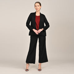 Donna Set of 3 - Long Shirt, Inner & Pants - Black & Maroon