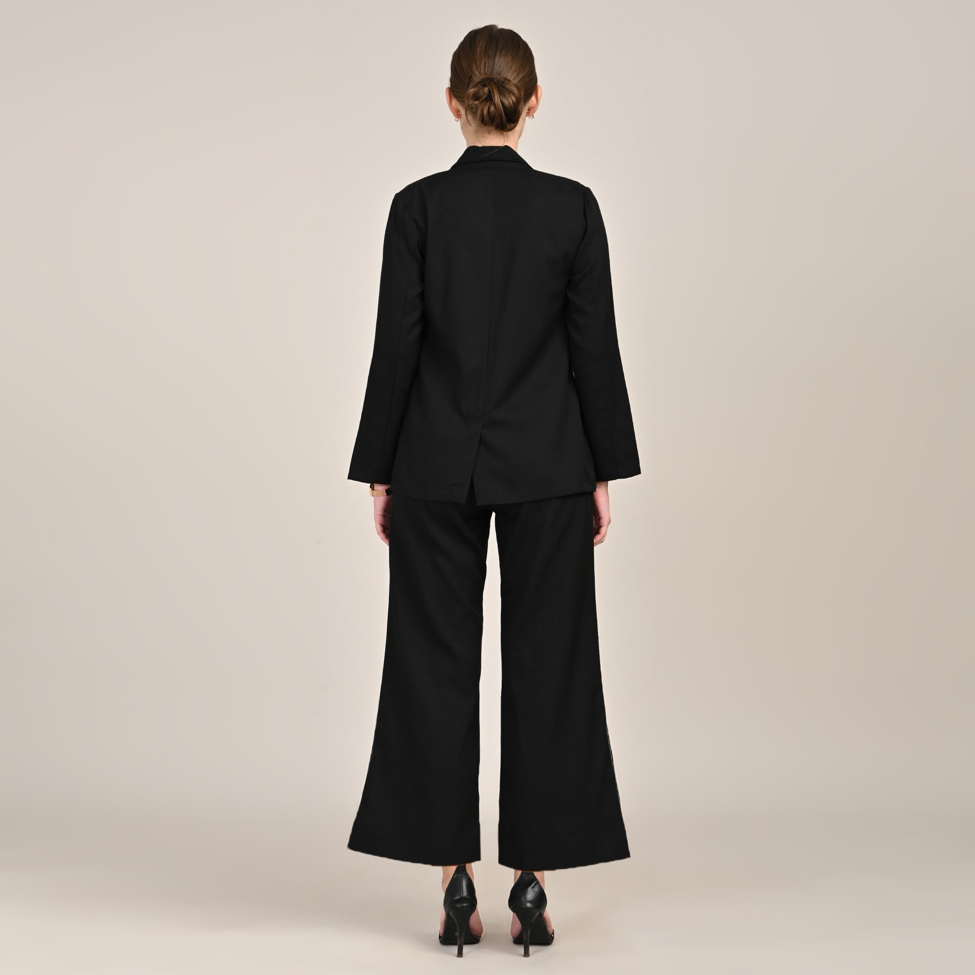 Donna Set of 3 - Long Shirt, Inner & Pants - Black & Maroon