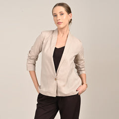 Donna Set of 3 - Long Shirt, Inner & Pants - Greige & Coffee