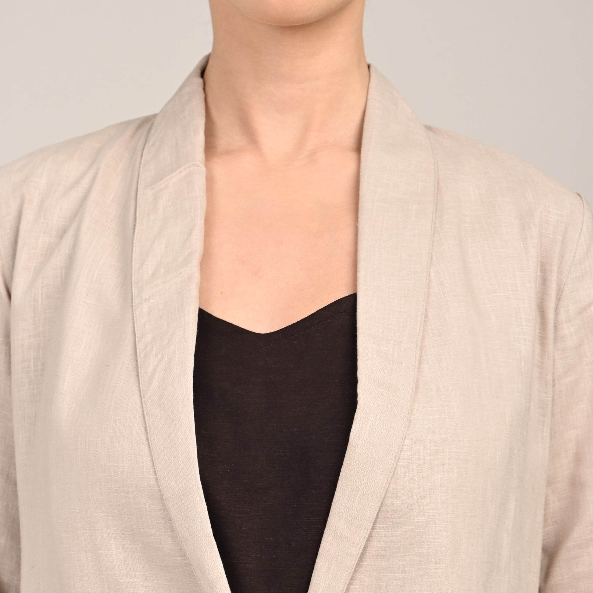 Donna Set of 3 - Long Shirt, Inner & Pants - Greige & Coffee