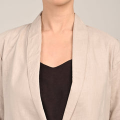 Donna Set of 3 - Long Shirt, Inner & Pants - Greige & Coffee