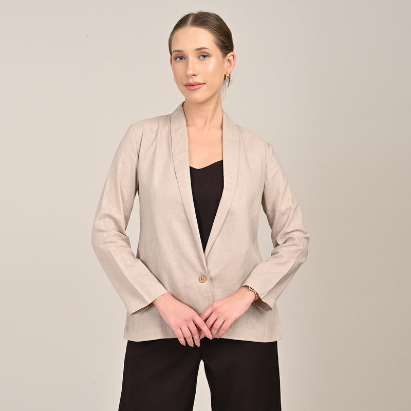 Donna Set of 3 - Long Shirt, Inner & Pants - Greige & Coffee