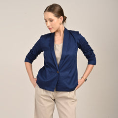 Donna Set of 3 - Long Shirt, Inner & Pants - Navy & Greige