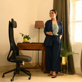 Donna 3 - Piece Blazer Suit - Tone On Tone Blue