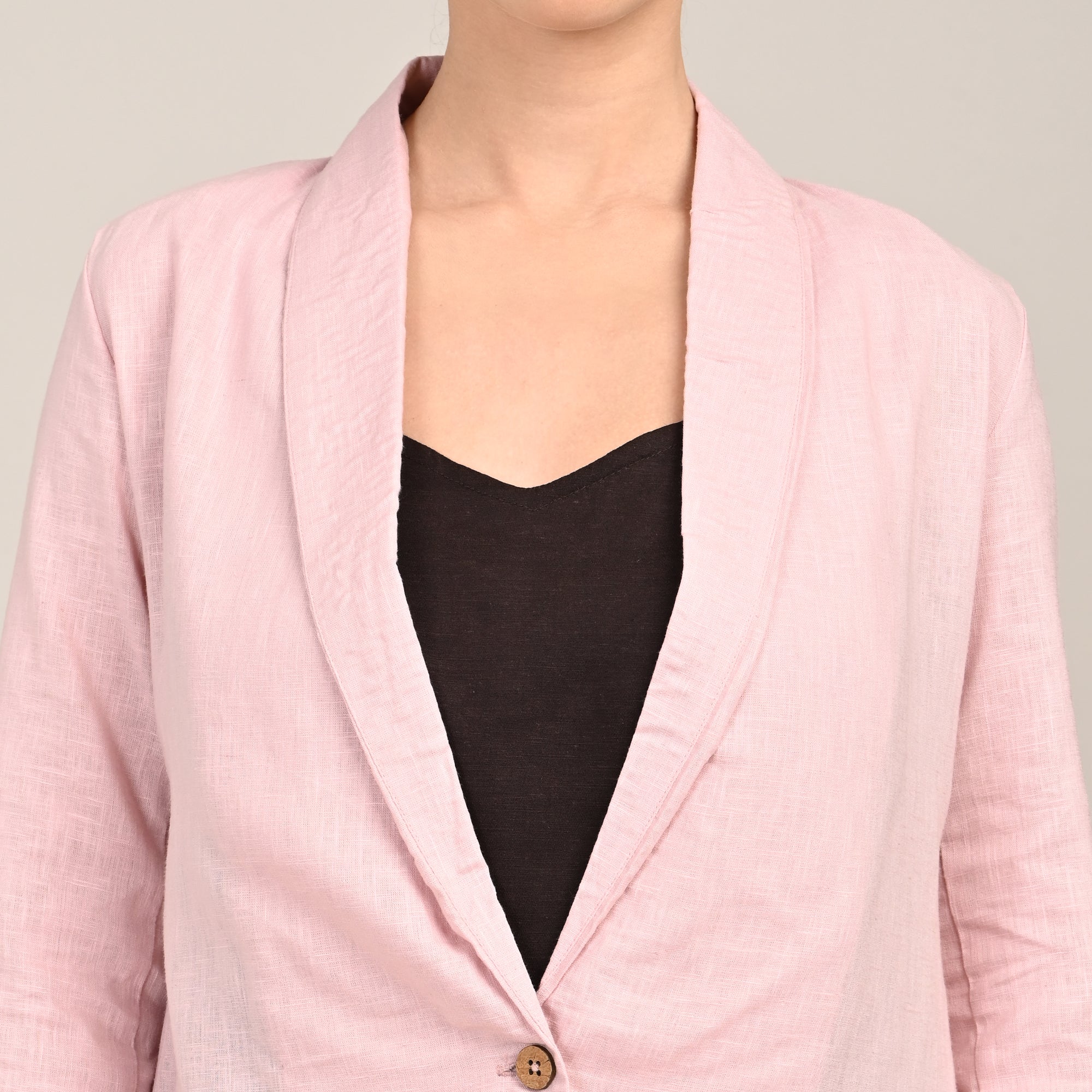 Donna Set of 3 - Long Shirt, Inner & Pants - Pink & Coffee