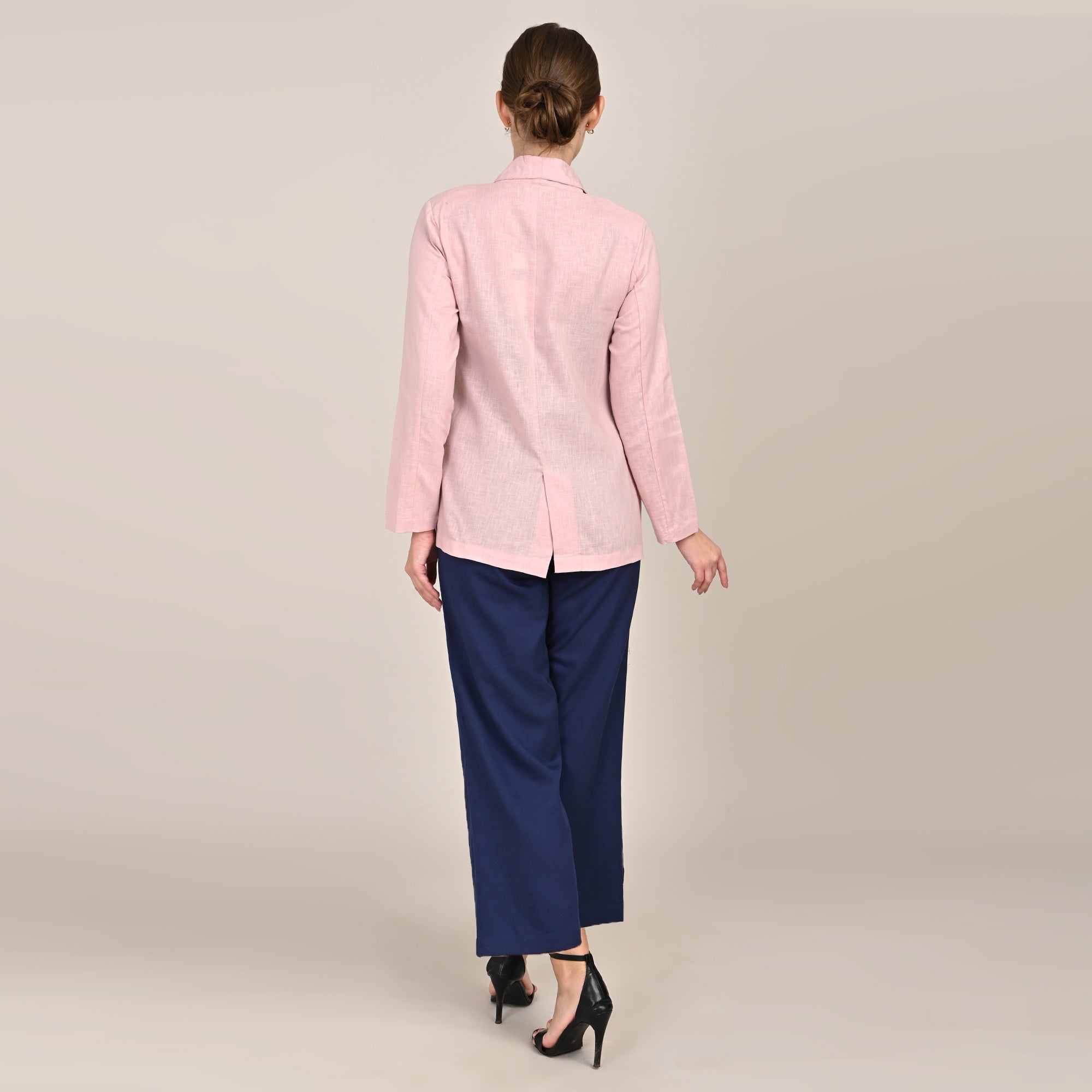 Donna Set of 3 - Long Shirt, Inner & Pants - Pink & Navy