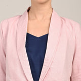 Donna Set of 3 - Long Shirt, Inner & Pants - Pink & Navy
